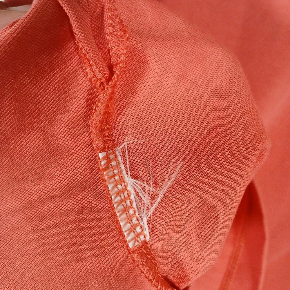 J CREW OARSMAN‎ Mens Untucked Pique Polo Shirt Coral Pink Short Sleeve Size S